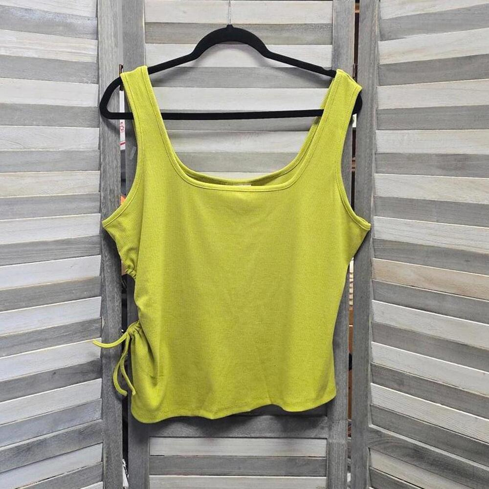 Women's Ruched Side Cut Out Knit Tank Top | Future Collective | XXL